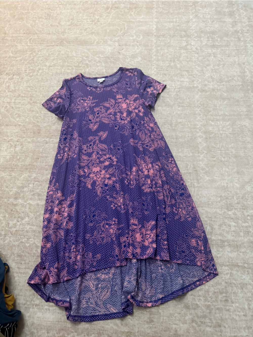 ' Purple Floral High-Low Dress